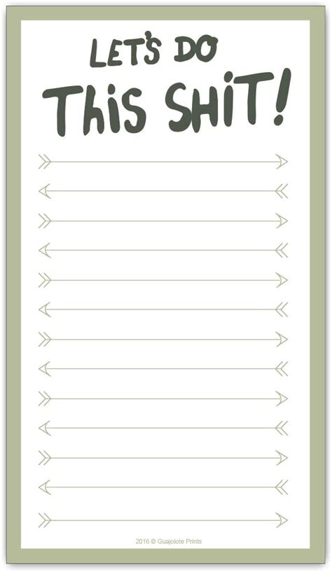 Guajolote Prints Funny Magnetic Grocery List Lets Do