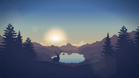 Minimalist Nature Landscape Evening 4k Wallpaper