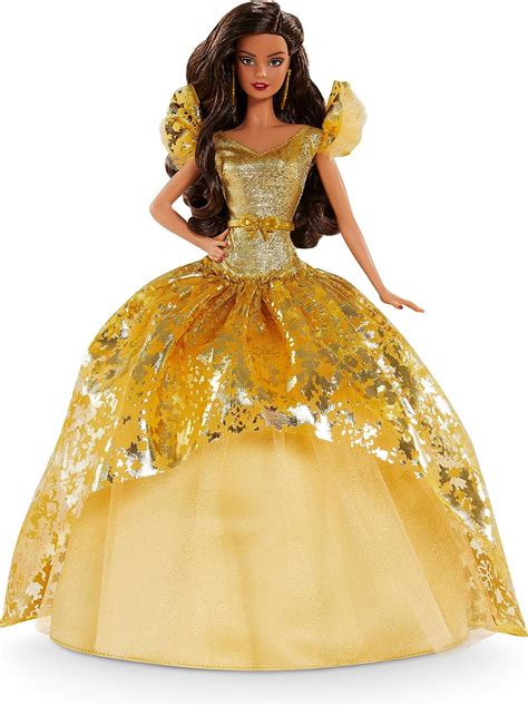 Amazon Com Barbie Signature 2020 Holiday Barbie Doll 12 Inch Brunette