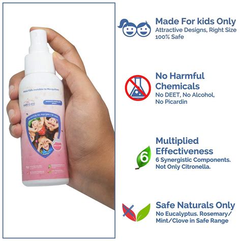 Safe O Kid Herbal Mosquito Repellent Sprayno Eucalyptus Extracts And