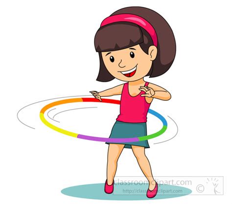 Recreation Twirling Hula Hoop Around Waist Clipart 6224 Classroom