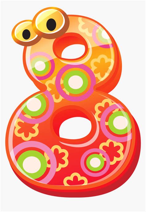 Cute Number Eight Png Clipart Image Numbers Clipart Png Transparent