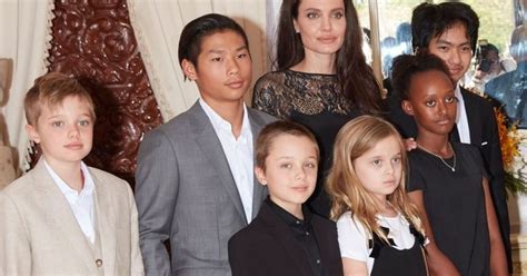 If they see mommy and daddy in. Angelina Jolie, supported by her children, makes first red ...