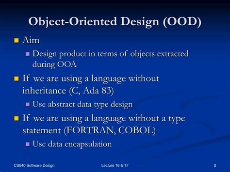 Ppt Object Oriented Design Ood Powerpoint Presentation Free