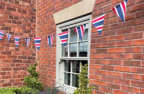 2 Packs Red White And Blue Bunting Coronation Bunting The Stripes