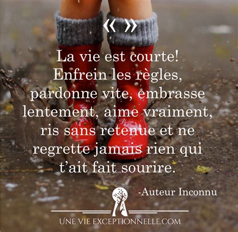 La Vie Est Courte Profitez Citation Amour Heureux