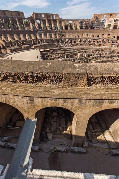 Inside View Of Ancient Arena Of Gladiator Colosseum In City Of Rome