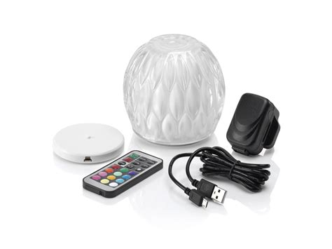 Auraglow Rechargeable Cordless Wireless Colour Changing Led Table Lamp