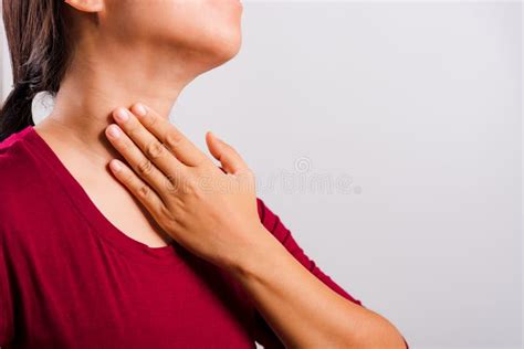 Asian Beautiful Woman Itching Her Scratching Her Itchy Neck Stock Image Image Of Irritation