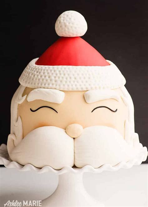 Easy Santa Cake With Live Video Tutorial Ashlee Marie Winter