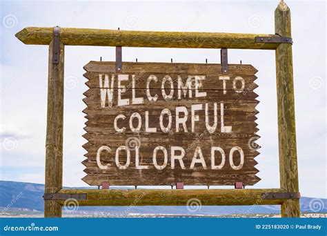 Welcome To Colorful Colorado Sign Stock Photo Image Of State Welcome