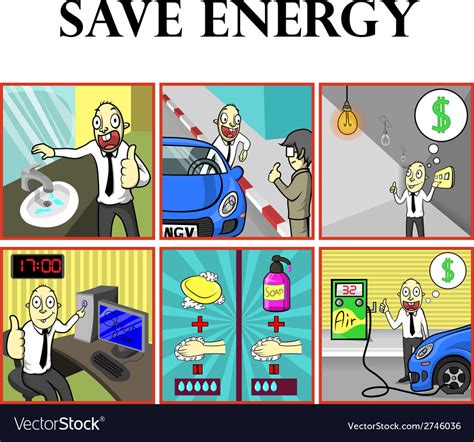 Save Energy Royalty Free Vector Image Vectorstock
