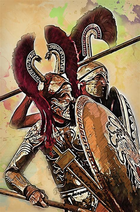 Spartan Hoplite 34 Painting By Am Fineartprints Fine Art America