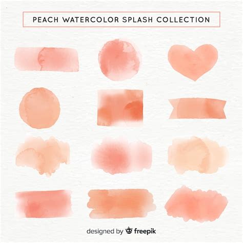 Watercolor Shapes Collection Free Vector
