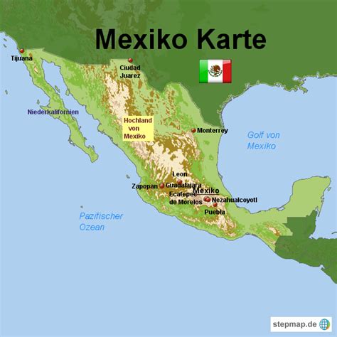 Ein leck in einer gaspipeline ließ das meer im golf von mexiko am freitag brennenfoto: Mexiko Karte von Karten - Landkarte für Mexiko