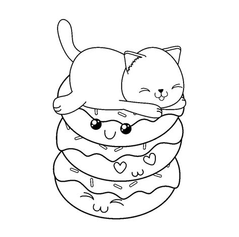 Donut Coloring Pages 70 Pieces Print For Free A4 Wonder Day