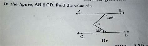 ab parallel cd find value of x