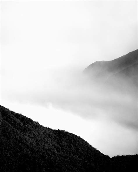 Foggy Mountains Set Of 4 Prints Mountain Wall Art Landscape Etsy