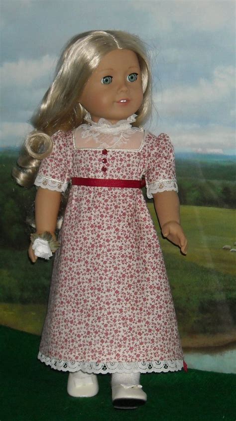 1812 regency day dress with red wool pelisse and silk bonnet etsy in 2020 doll clothes