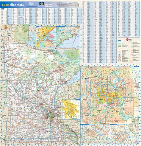 Large Detailed Map Of Minnesota State With All Roads Highways