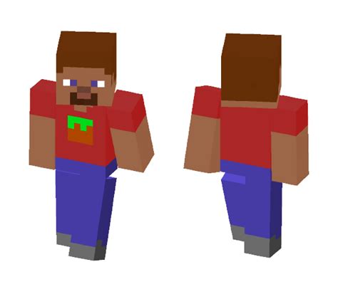 Download Smooth Red Shirt Steve Minecraft Skin For Free