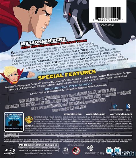 Superman Unbound Ecco Il Retro Della Cover Delledizione Home Video