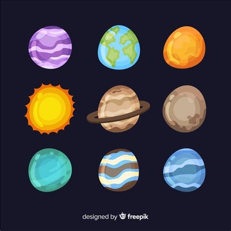 Free Vector Collection Of Milky Way Planets
