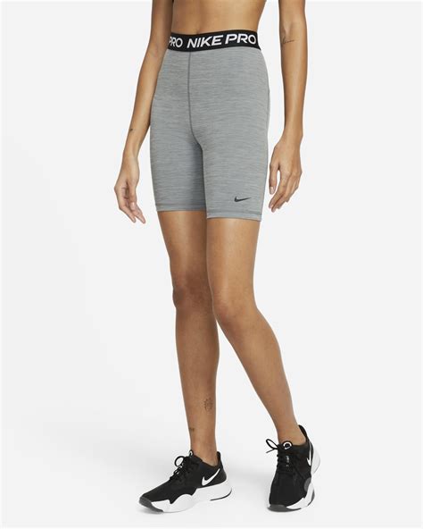 Nike Pro 365 Womens High Rise 7 Shorts Small Smoke Grey