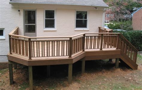 This approach allows you to finish the decking before having to worry about posts. Deck Design Ideas: Deck Railing Designs and Ideas