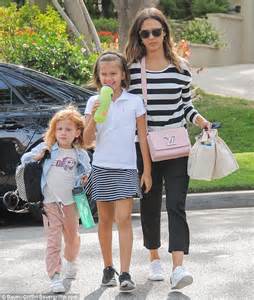 Jessica Alba And Daughter Honor Step Out In Matching Outfits In La Daily Mail Online