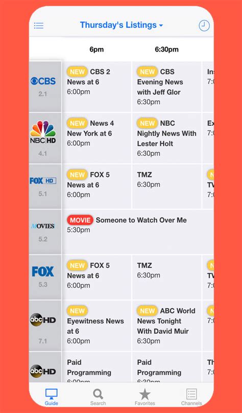 On TV Tonight USA Listings Guide Amazon Com Appstore For Android