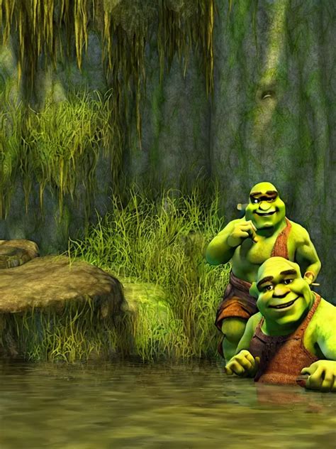 Shrek Taking A Bath In The Swamp 8k Stable Diffusion Openart