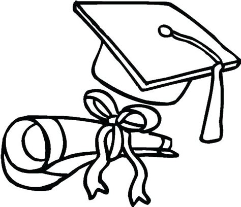 Cap And Gown Coloring Page Coloring Pages