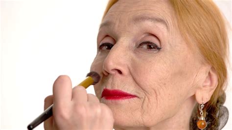 Applying Makeup On Senior Woman Hand Of Stock Footage Sbv 312987076