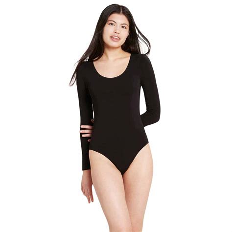 singlets and slips boody basics long sleeve bodysuit black ballantynes department store