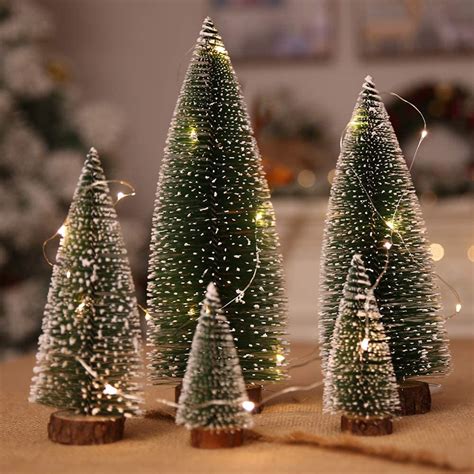 Amazonde Tisch Weihnachtsbaum Dekoration 5 Stück Mini
