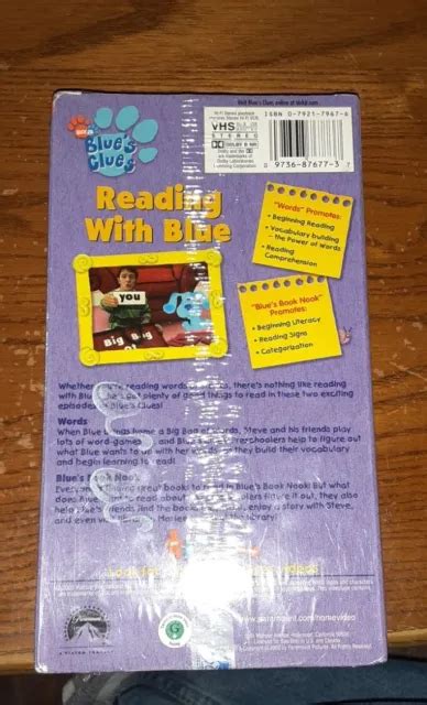 Blues Clues Reading With Blue Vhs 2002 1999 Picclick