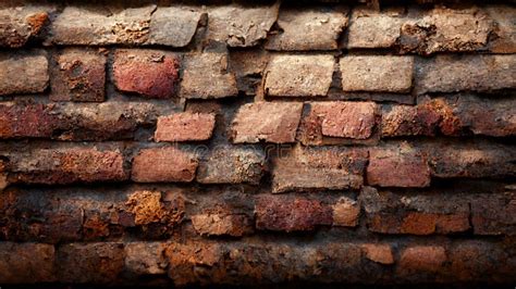 Weathered Brick Wall Rustic And Charming With Detailed Textures And