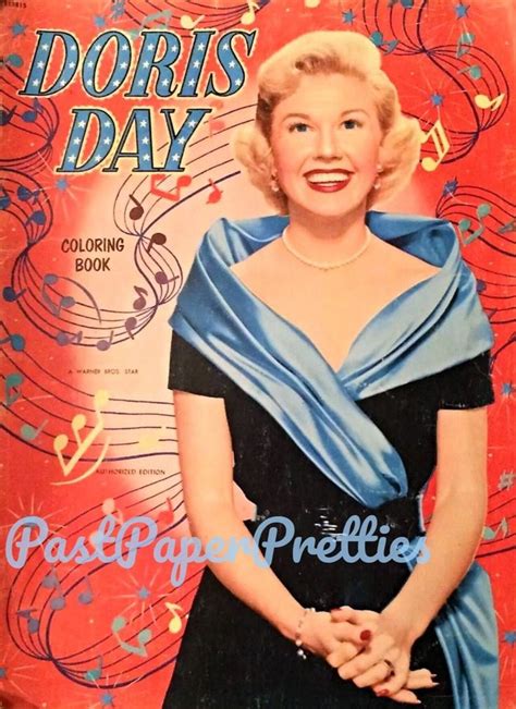 Vintage Printable Doris Day Coloring Book Pages Movie Star 1952 Pdf