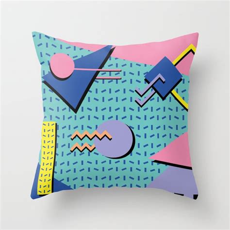 Buy Memphis Pattern 14 80s Retro Throw Pillow By Graphicwavedesign