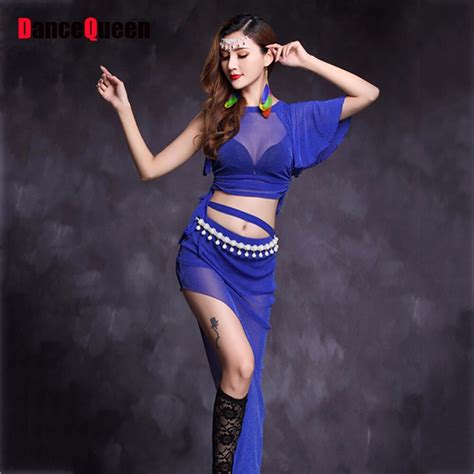 Retail Belly Dancing Skirt Suit For Ladies Frock With Skirt 2 Pieces