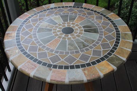 So you want to build a table top gaming table top. 30" Sandstone Mosaic Bistro Table Top with Mixed Material Base