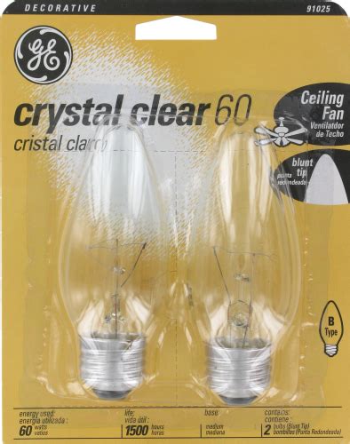 Fred Meyer Ge Crystal Clear 60 Watt Medium Base Ceiling Fan Light