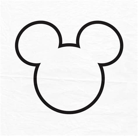 Mickey Mouse Outline Mickey Mouse Svg Instant Download Design For