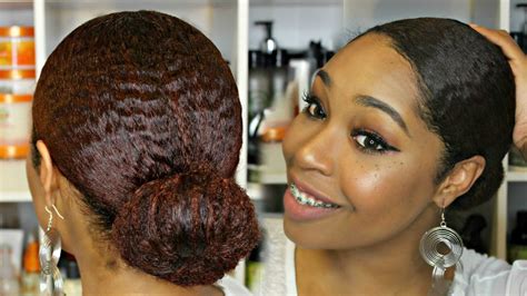Natural Hair Slick Bun Soft Glam Get Ready Wit Youtube