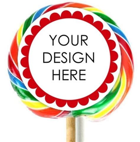 Extra Large Personalized Stickers Fit On Whirly Lollipops