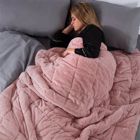 Brentfords Teddy Fleece Weighted Blanket Sensory Sleep Therapy Anxiety Throw Ebay