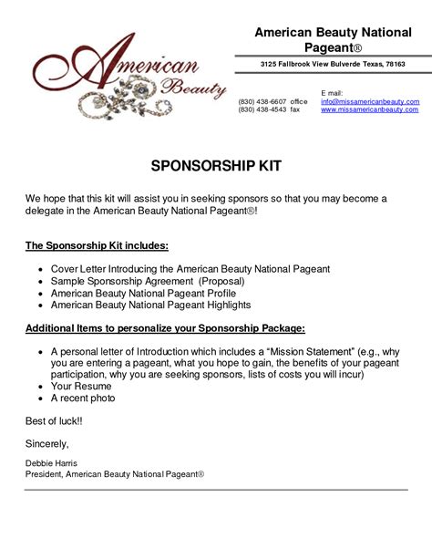 Motocross sponsorship letter template : 6 Sponsorship Proposal Templates - Excel PDF Formats