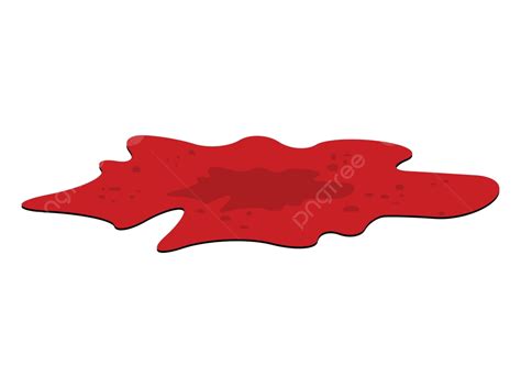 Vector Illustration Of Blood Puddle Red Droplets Blots Stains And