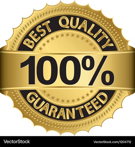 Best Quality 100 Percent Guaranteed Golden Label Vector Image